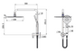 Star Compact Antique Brass Half Shower Column Set