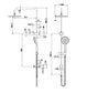 Star Project Antique Brass Shower Column Set