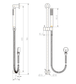 Star Electroplated Brushed Chrome Shower On Rail