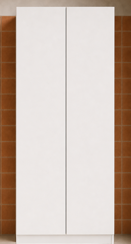 Laundry - Matte White Double Door Broom Closet 700*600*2200