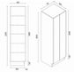 Laundry - Matte White Double Door Broom Closet 700*600*2200