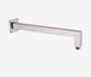 SQUARE SHOWER ARM BRUSHED NICKEL