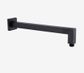 SQUARE SHOWER ARM MATTE BLACK