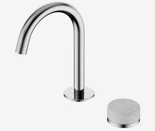 Serenity Progressive Basin Mixer Arc Spout With Carrara Handle Chrome
