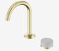 Serenity Progressive Basin Mixer Arc Spout With Carrara Handle Brushed Gold