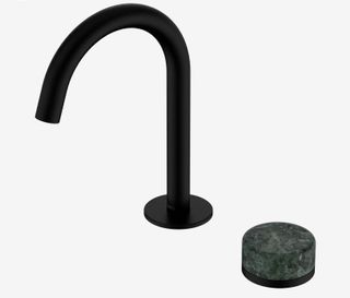 Serenity Progressive Basin Mixer Arc Spout With Verde Alpi Handle Matte Black