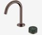 Serenity Progressive Basin Mixer Arc Spout With Verde Alpi Handle Brushed Bronze