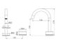 Serenity Progressive Basin Mixer Arc Spout With Verde Alpi Handle Gun Metal