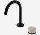 Serenity Progressive Basin Mixer Arc Spout With Rome Travertine Handle Matte Bla