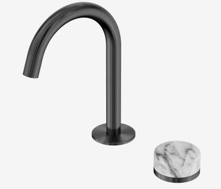 Serenity Progressive Basin Mixer Arc Spout With Arabescato Corchia Handle Gun Me