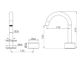 Serenity Progressive Basin Mixer Arc Spout With Metal Handle Matte Black