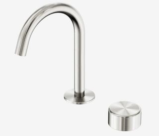 Serenity Progressive Basin Mixer Arc Spout With Metal Handle Brushed Nickel