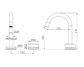 Serenity Progressive Basin Mixer Arc Spout With Marquina Black Handle Chrome