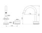 Serenity Progressive Basin Mixer Arc Spout With Marquina Black Handle Gun Metal