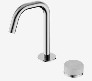 Serenity Progressive Basin Mixer Edge Spout With Carrara Handle Chrome