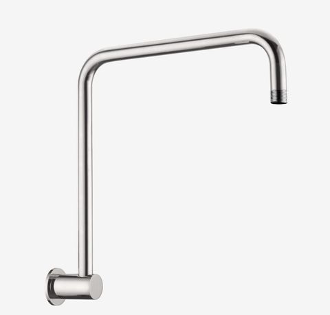 ROUND SWIVEL SHOWER ARM BRUSHED NICKEL
