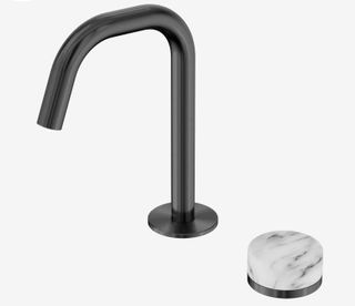 Serenity Progressive Basin Mixer Edge Spout With Arabescato Corchia Handle Gun M