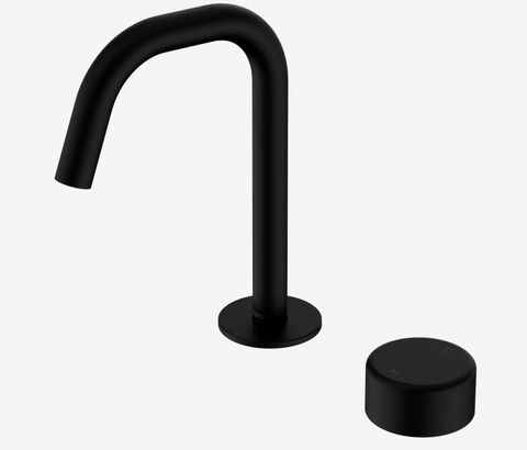 Serenity Progressive Basin Mixer Edge Spout With Metal Handle Matte Black