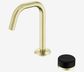 Serenity Progressive Basin Mixer Edge Spout With Marquina Black Handle Brushed G