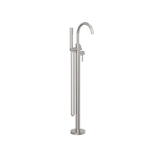 MECCA ROUND FREESTANDING MIXER WITH HAND SHOWER BRUSHED NICKEL