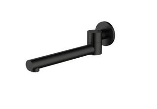 Star Electroplated Matte Black Swivel Bath Spout 227mm