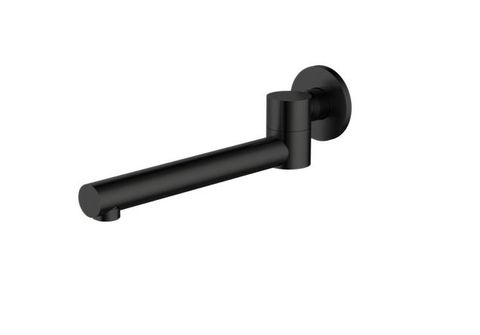 Star Electroplated Matte Black Swivel Bath Spout 227mm