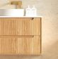 Byron Fluted 750mm Woodland Oak Wall Hung Vanity