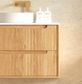 Byron Fluted 900mm Woodland Oak Wall Hung Vanity