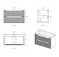 Byron Fluted 900mm Woodland Oak Wall Hung Vanity