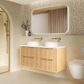 Byron Fluted 1200mm Four Drawer Double Woodland Oak Wall Hung Vanity