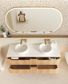 Byron Fluted 1200mm Four Drawer Double Woodland Oak Wall Hung Vanity