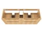 Byron Fluted 1500mm Four Drawer Double Woodland Oak Wall Hung Vanity
