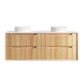 Byron Fluted 1500mm Four Drawer Double Woodland Oak Wall Hung Vanity