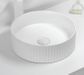 Fluted Round Matte White Basin 360*360*115mm