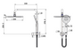 Star Compact Champagne Half Shower Column Set