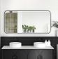 LED Newport 1500(W)x750(H) Black Metal Frame Mirror- Install Horizontal or Verti
