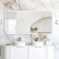 LED Newport 1500(W)x750(H) White Metal Frame Mirror- Install Horizontal or Verti