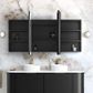 LED Newport 1500(W)x750(H) Black Oak Shaving Cabinet - Premium Edition