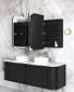 LED Newport 1500(W)x750(H) Black Oak Shaving Cabinet - Premium Edition