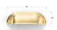 Newport - 90mm Brushed Brass Handle (Premium Solid Brass Construction)