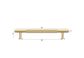 Soho - 165mm Brushed Brass Handle (Premium Solid Brass Construction)