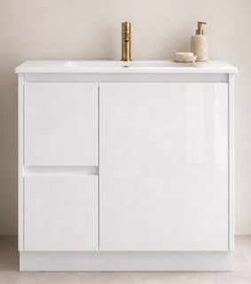Jessica 750 LHD  Gloss White Vanity