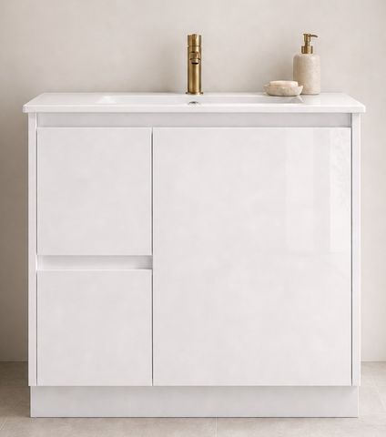 Jessica 750 LHD  Gloss White Vanity