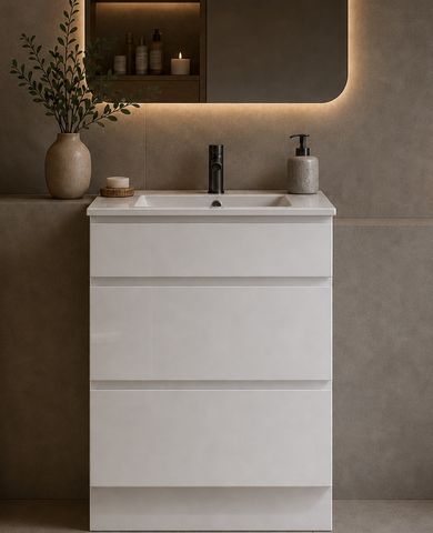 Zara 600 Gloss White Vanity