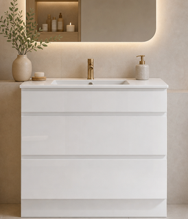 Zara 750 Gloss White Vanity