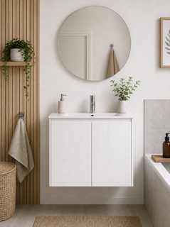 Jessica 600 Wall Hung  Gloss White Vanity