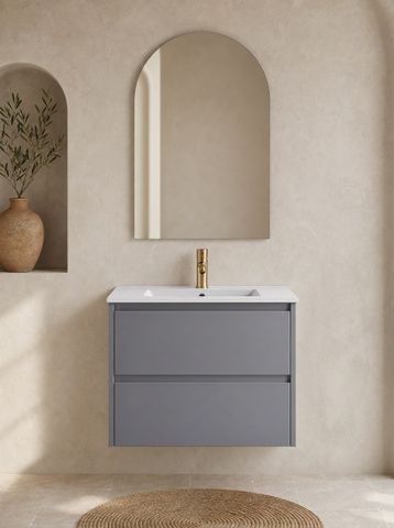 Amber 750 Matte GREY Wall Hung Vanity
