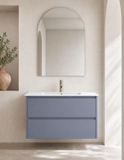 Amber 900 Matte GREY Wall Hung Vanity