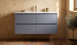 Amber 1200 Matte GREY Wall Hung Vanity