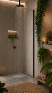 Frameless 1000x2090x10mm Tempered Glass Panel (No holes or cut outs)